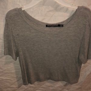 Grey Crop T-shirt